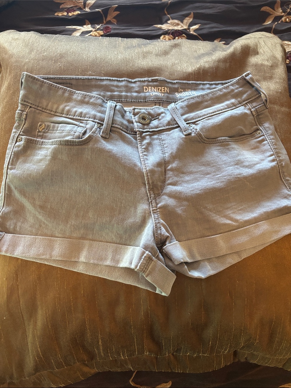Denizen from Levi's Light Gray Rolled Hem Denim Shorts